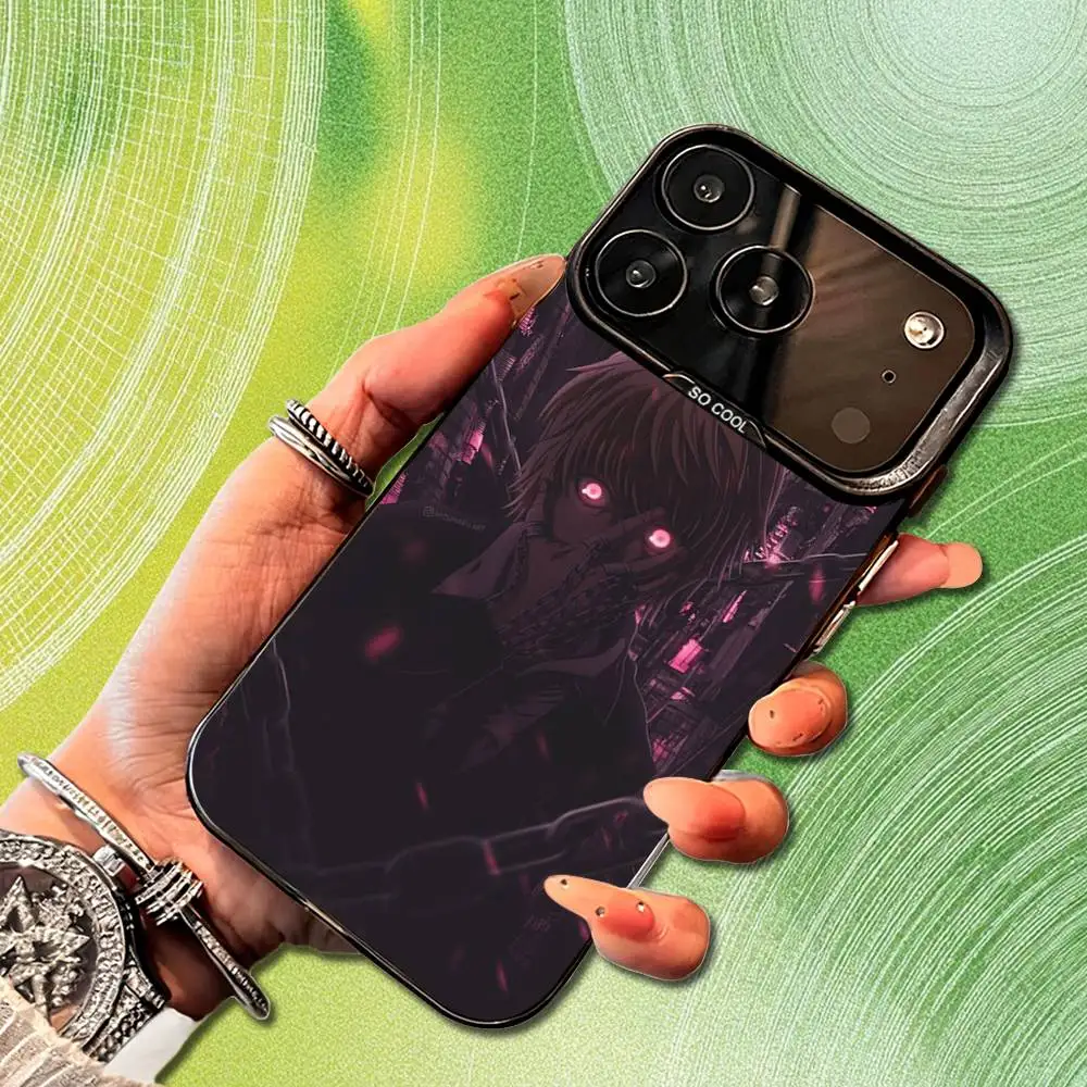 H-Hunter X Hunter K-Kurapika Funda de teléfono para iPhone 14,17,13,12,11,16,15,Mini,Pro,SE,XS,MAX,Funda de silicona negra mate