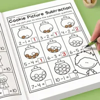 Math CrossWord Puzzles Addition Subtraction Multiplication Division Criss Cross Game Math Workbook Montessori for Kids Ages 5-8