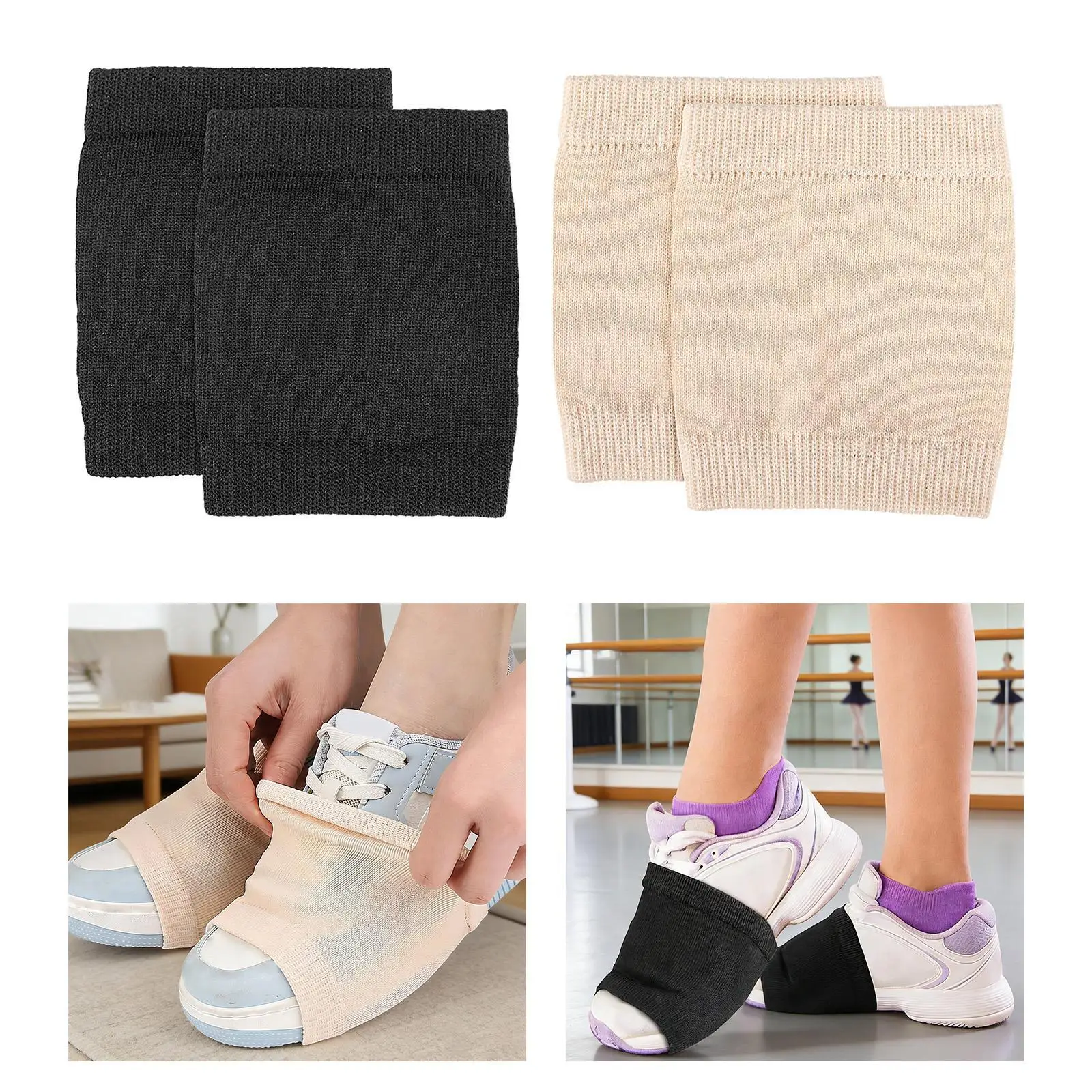 Universal over Sneaker Dance Shoe Covers Elastic Ballet Socks for Salsa Ballroom Women Men Practice