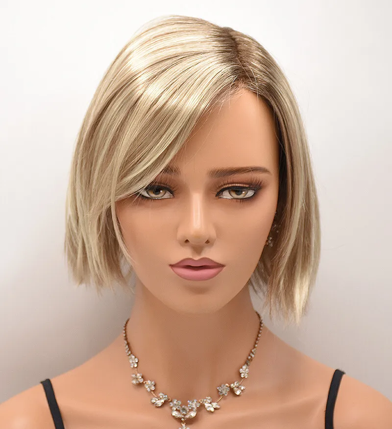 

LUMI Wig by ESTETICA, RH1488RT8, CLEARANCE! Choppy Bob, Swiss Lace Frt & MonoTop