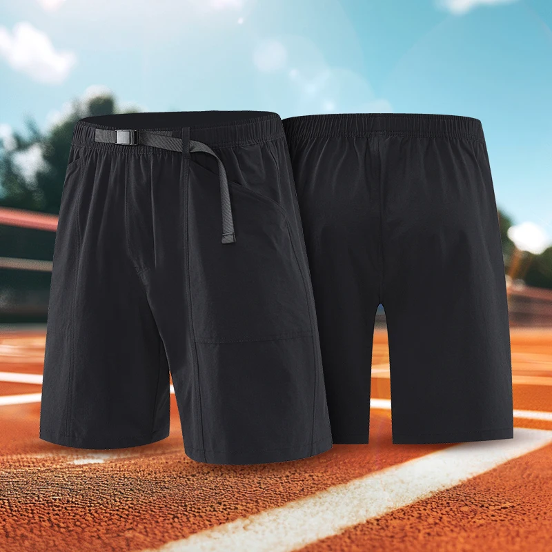 

Новинка 2023 года, летние шорты для бега, мужские короткие брюки с поясом, шорты для бега, тренировочные пляжные шорты для улицы