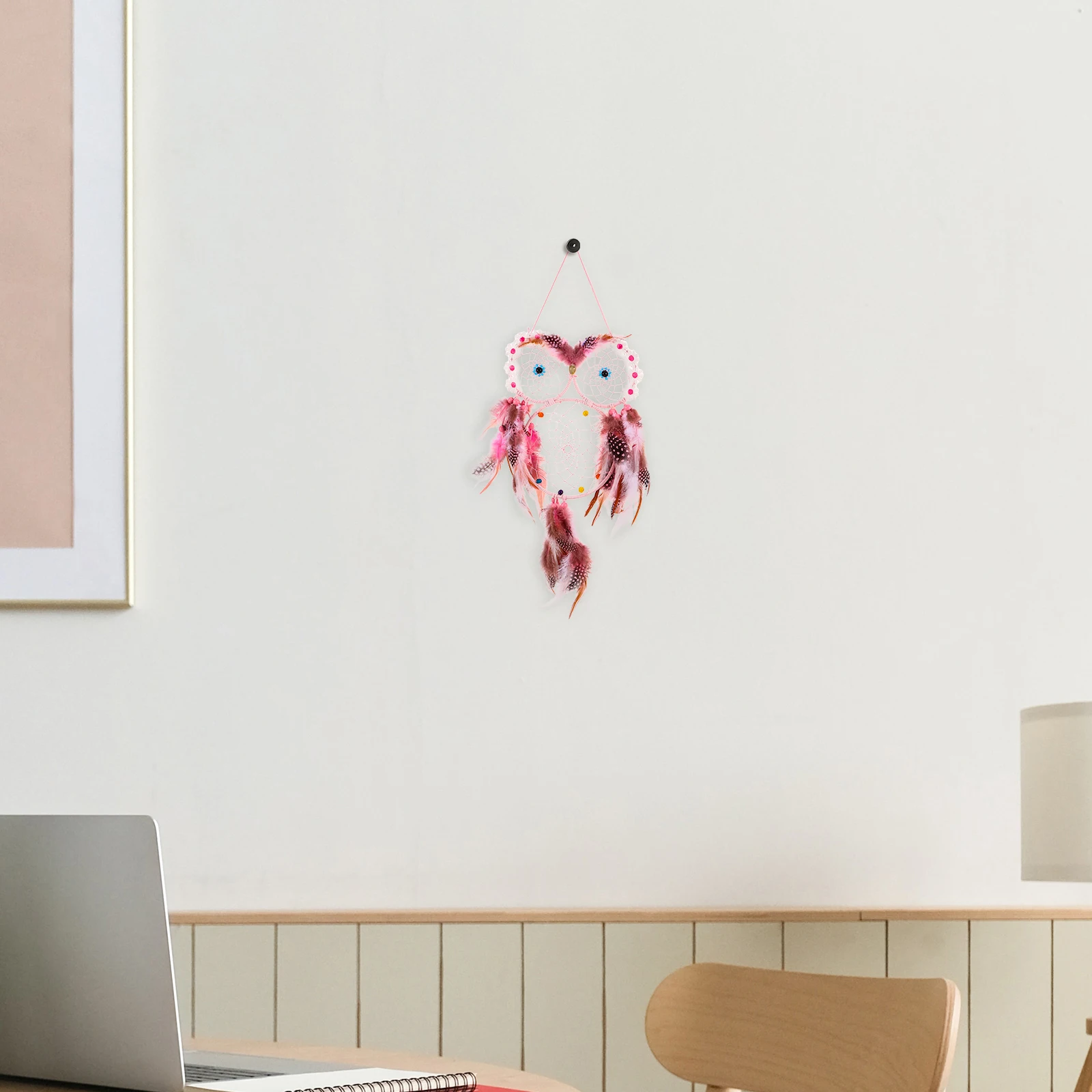 

Owl Dream Catcher Hanging Home Bedroom Boho Shell Handmade Ornament Craftsmanship Details Peaceful Sleep Ward Off Nightmares