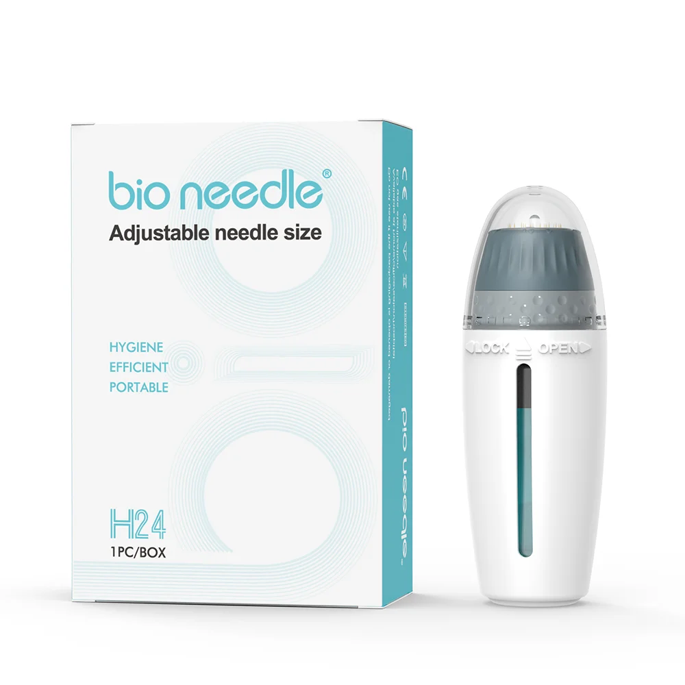 Professioneller Derma Stamp mit verstellbarer 0,2mm Dermastamp-Nadel für Microneedling – Schönheitspflege für Gesicht, Kopfhaut, Haare & Bart – Make-up-Tool – Detail 11