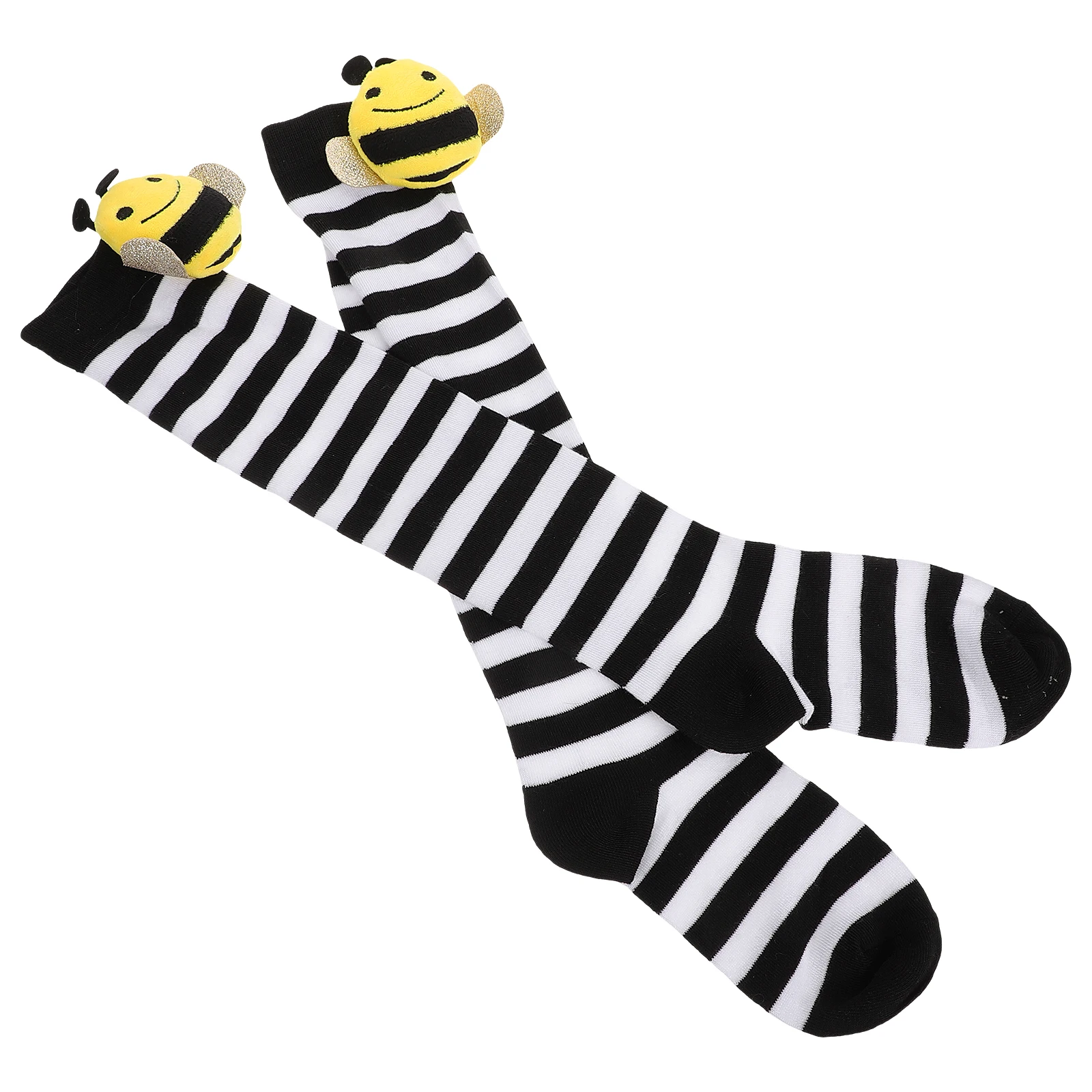 

Children Long Stripe Pattern Performance Cute Socks Girls Fabric Stockings Cute Socks For Girls Black White