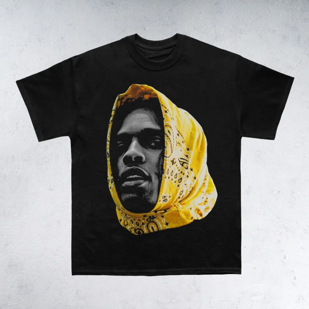 ASAP Rocky Babushka Tee Europe Hiphop Character Pattern Printed Oversized T-shirt Harajuku Gothic Retro Tshirts Unisex Y2k Top