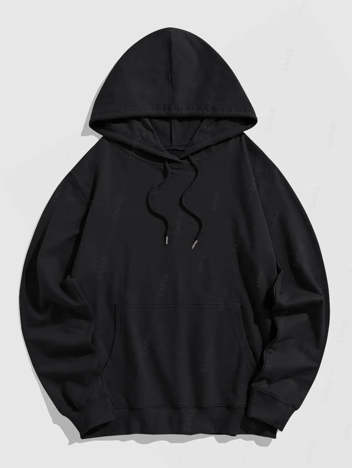 ZAFUL Streetwear Colorblock Letter Mountain Stickerei Polar Fleece Vintage Hoodie