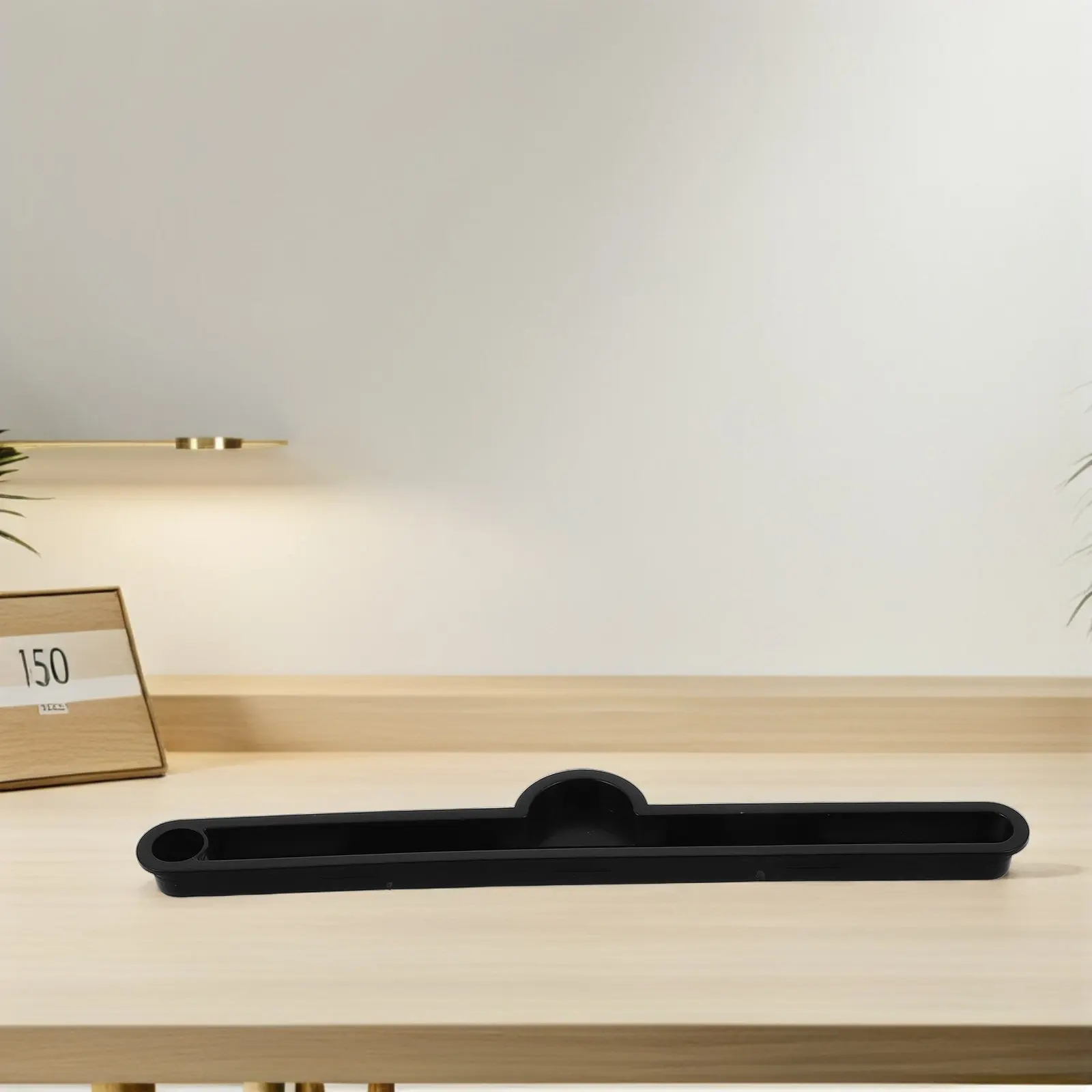 

2 шт. черные пластиковые складные направляющие для стола, канавка для планшета, портативный настольный канал, фурнитура для мебели DIY