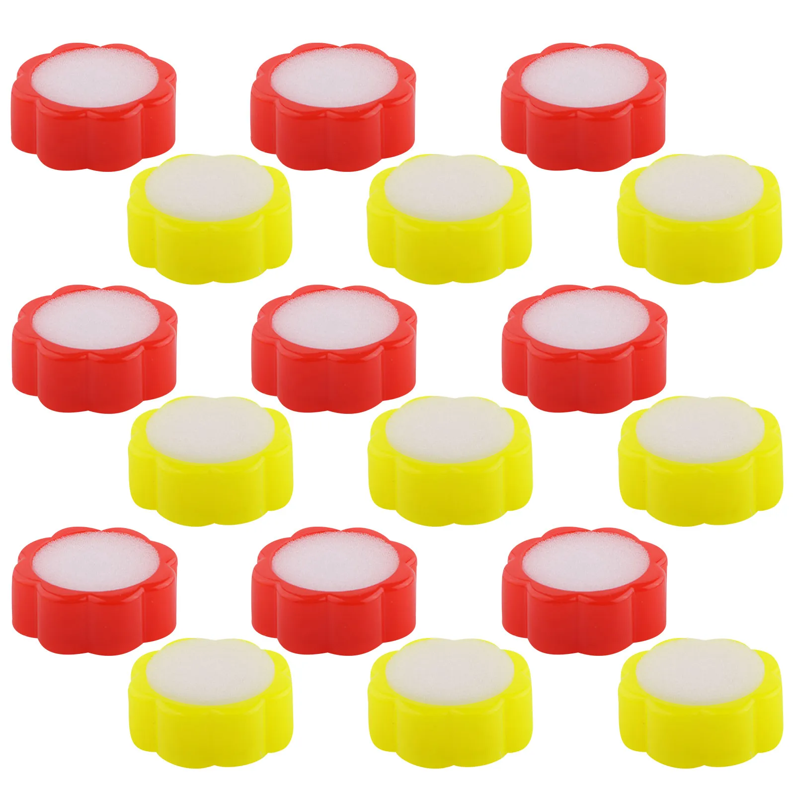 20Pcs Sponge Finger Wetting Device Flower Shape Counting Tool for Office Bank Cashier Finance Supplies Money Bills Paper