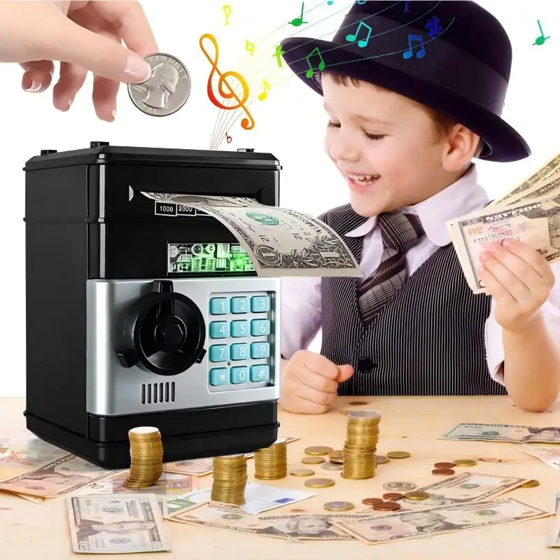 

Electronic Piggy Bank Automatic Mini Safe Coins Cash Saving Money Box Electronic ATM Password Piggy Bank Boy Girl Gift