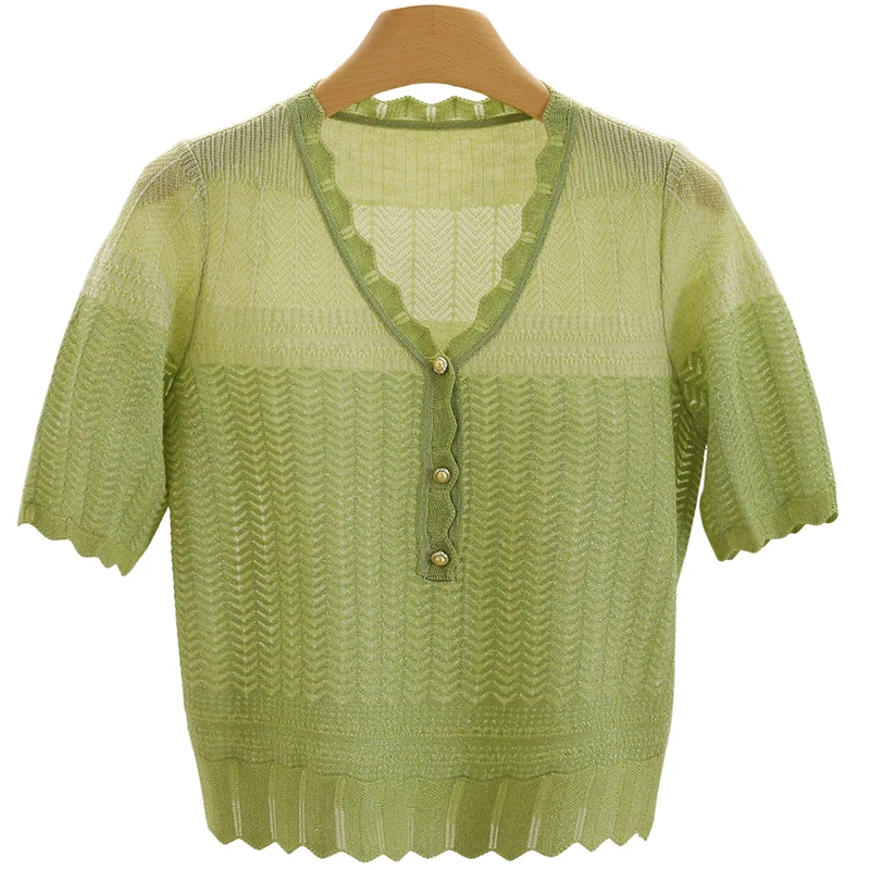 سليم صالح V-Ne ort Sve محبوك سترة تصميم بسيط العلامة التجارية الجديدة الخريف المرأة Faion مريحة للتنفس رداء علوي غير رسمي #5