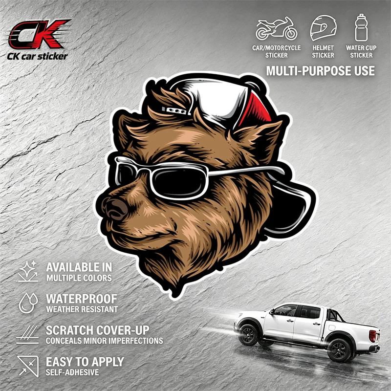 Creativity Funny Dog Car Sticker Vinyl Decal for Car Pickup Motorcycle Laptop Auto Body Decoration