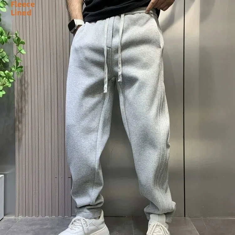 ey سروال هارلان كاجوال مستقيم الساق للرجال ملابس رياضية فضفاضة ملونة للخريف والشتاء مقاس كبير 250 Pou Harlan Trou...