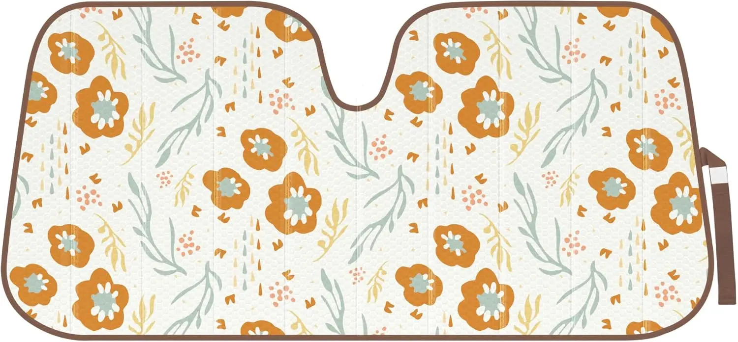 

C&C Orange Floral Солнцезащитный козырек на лобовое стекло автомобиля - Солнцезащитный козырек для лобового стекла автомобиля - Козырьки на окна для автомобилей, внедорожников и грузовиков - Приборная панель
