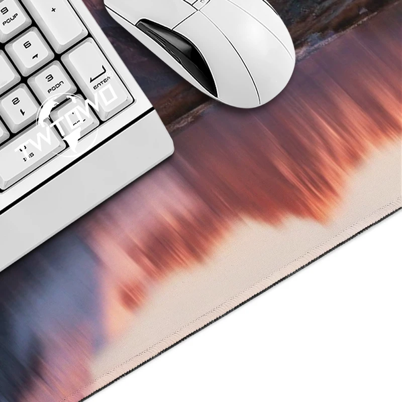Natural Scenery Mouse Pad Gaming printon demand Custom Computer Large Mousepad XXL Desk Mats Carpet Non-Slip Desktop Mouse Pad