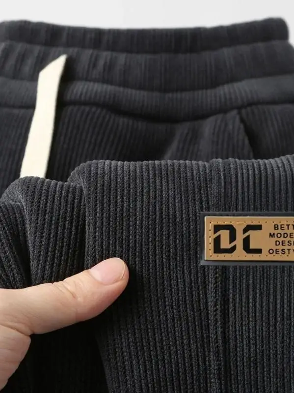 

Men's Workwear Corduroy Pants Fce Lined Casual Trousers for Office And Construction Site Durable Straight Leg Autumn Winter