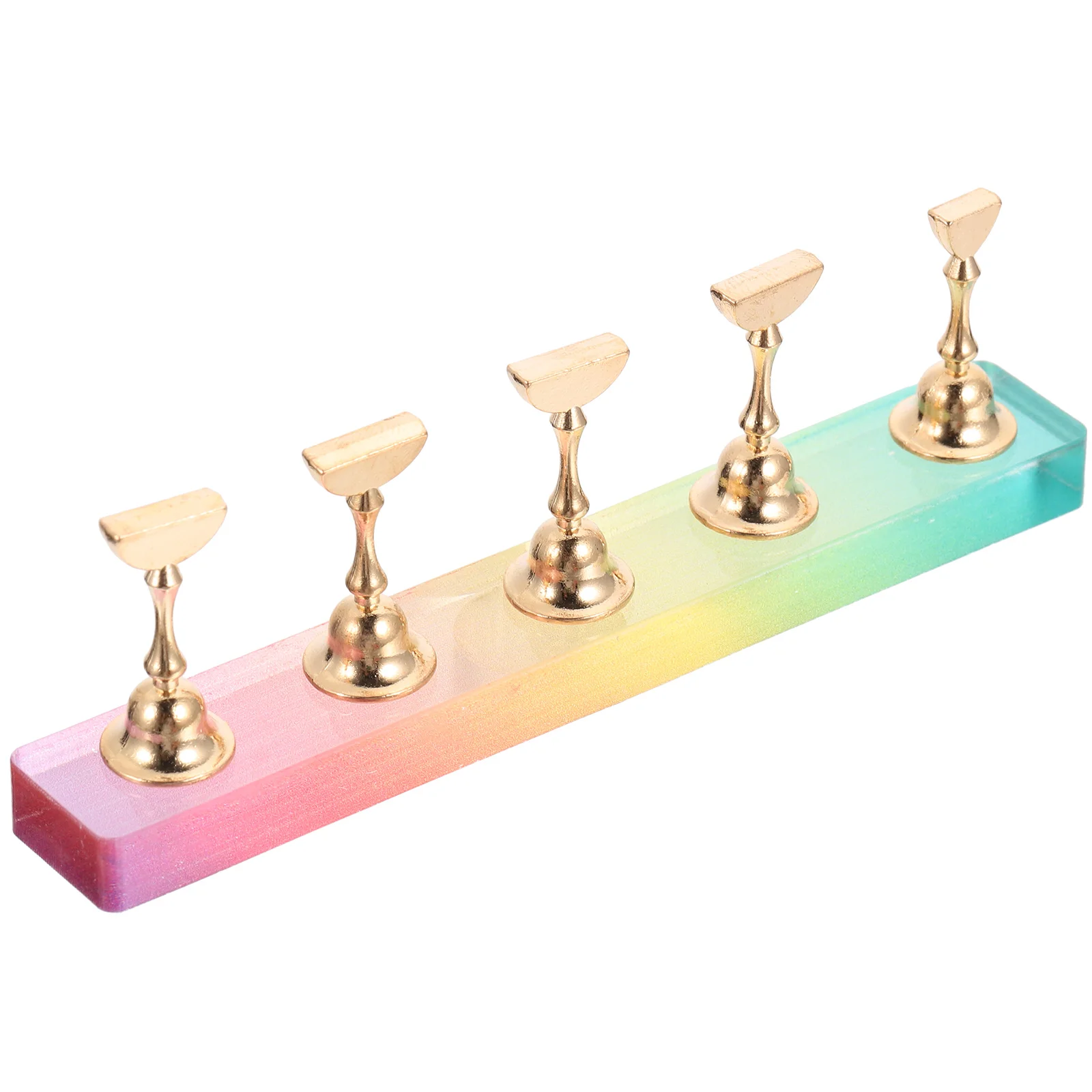 

1 Set Acrylic Nail Display Stand Magnetic Practice Holder For False Tips Lightweight Space-Saving Manicure Tool Nail Art Supply