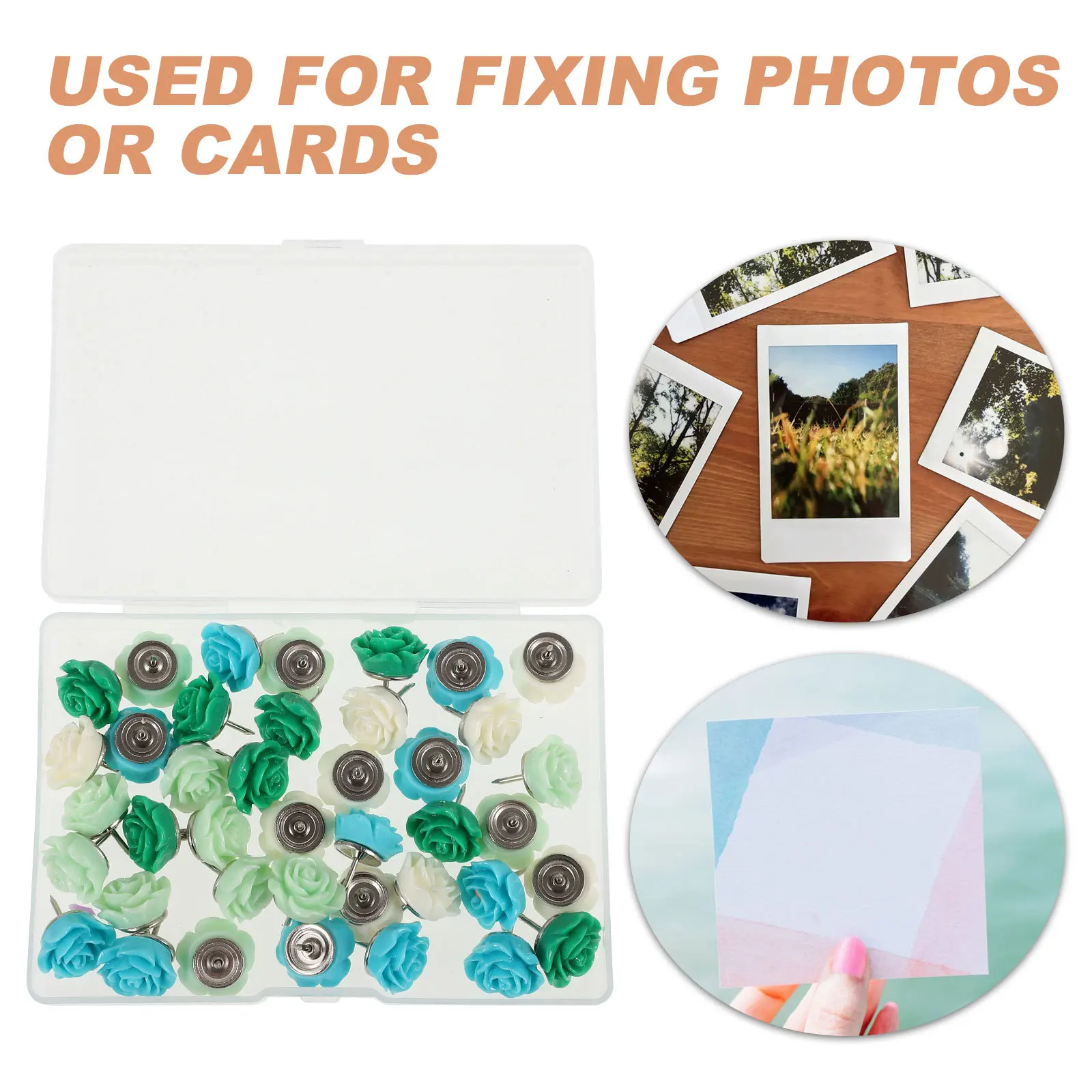 40 قطعة دبابيس ضغط زهرة الورد للوحة الفلين مشرق مسامير الإبهام الصغيرة الزخرفية مكتب المنزل خريطة المدرسة مكتب الحرفية