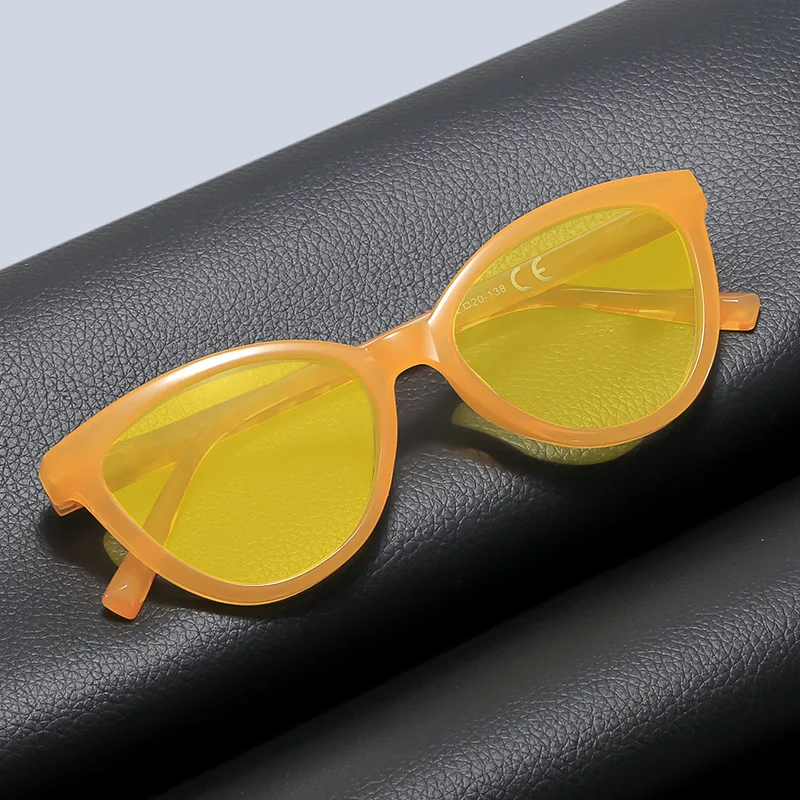 الرجال النساء جديد شخصية القط العين نظارات للرؤية الليلية موضة عالية الوضوح مكافحة الضوء الأزرق نظارات الكمبيوتر UV400 نظارات #2