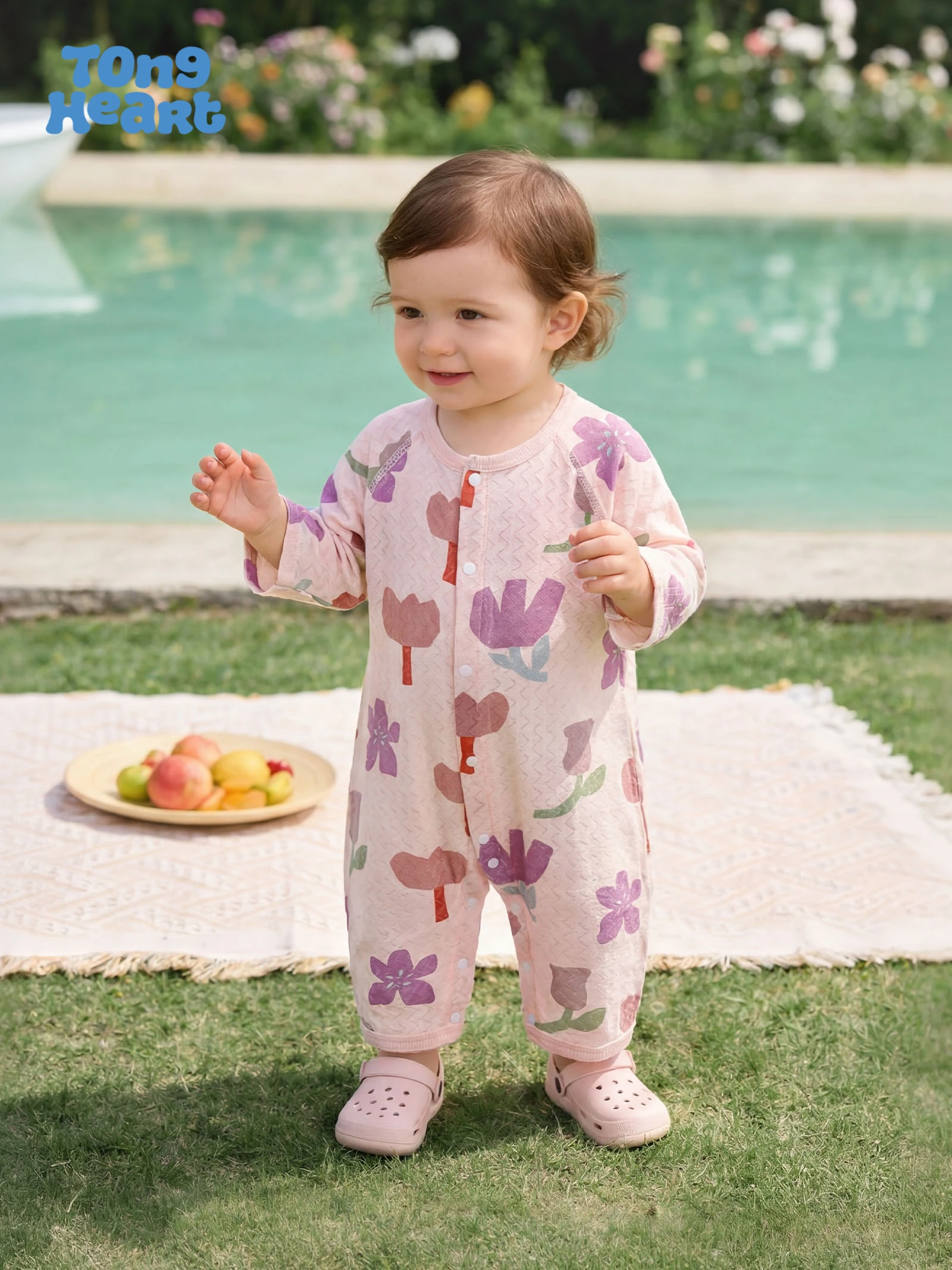 Baby one-piece summer breathable mesh lightweight long-sleeved baby dress for air conditioning, newborn baby jacket