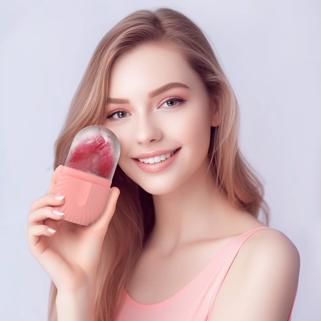 Ice Face Roller Ice Cube Beauty Massage Silicone Ice Mold For Eye Puffiness Ice Facial Roller Shrink Pores Multifunctional mold view 4