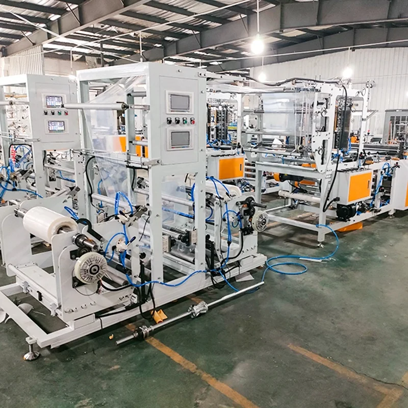 Macchina automatica per la produzione di sacchetti di plastica con cerniera in polietilene per calzini intimi di abbigliamento Macchina per la produzione di sacchetti con cerniera scorrevole in plastica PE