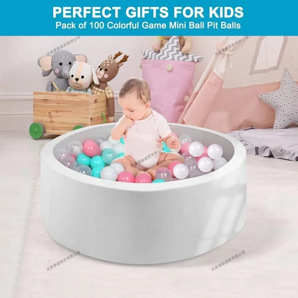 100Pcs Colorful Ocean Balls for Kids Sensory Toys Baby Pool Pit Game Outdoor Play Water Air Bubble Balls Educational Funny Toys
