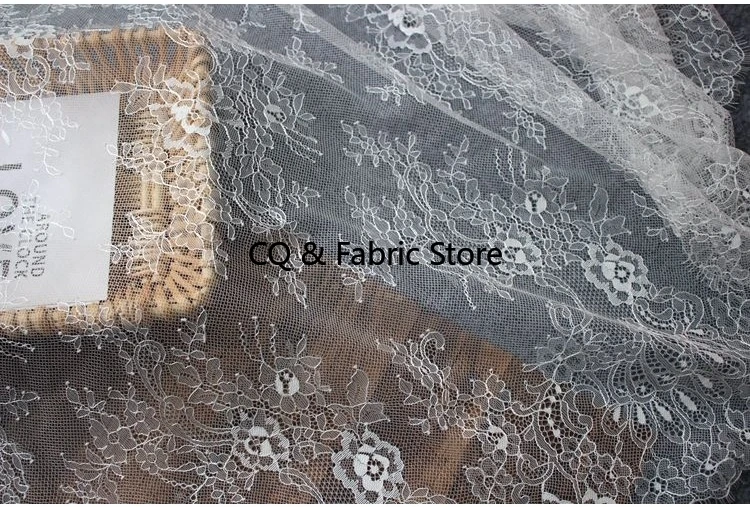 Französischer Stil, 1,5 m breit, Wimpern, Spitzenstoff, Spitzenbesatz, Hochzeitskleid, Stoff, Tischdecke, Vorhang, Zubehör, DIY-Handwerk