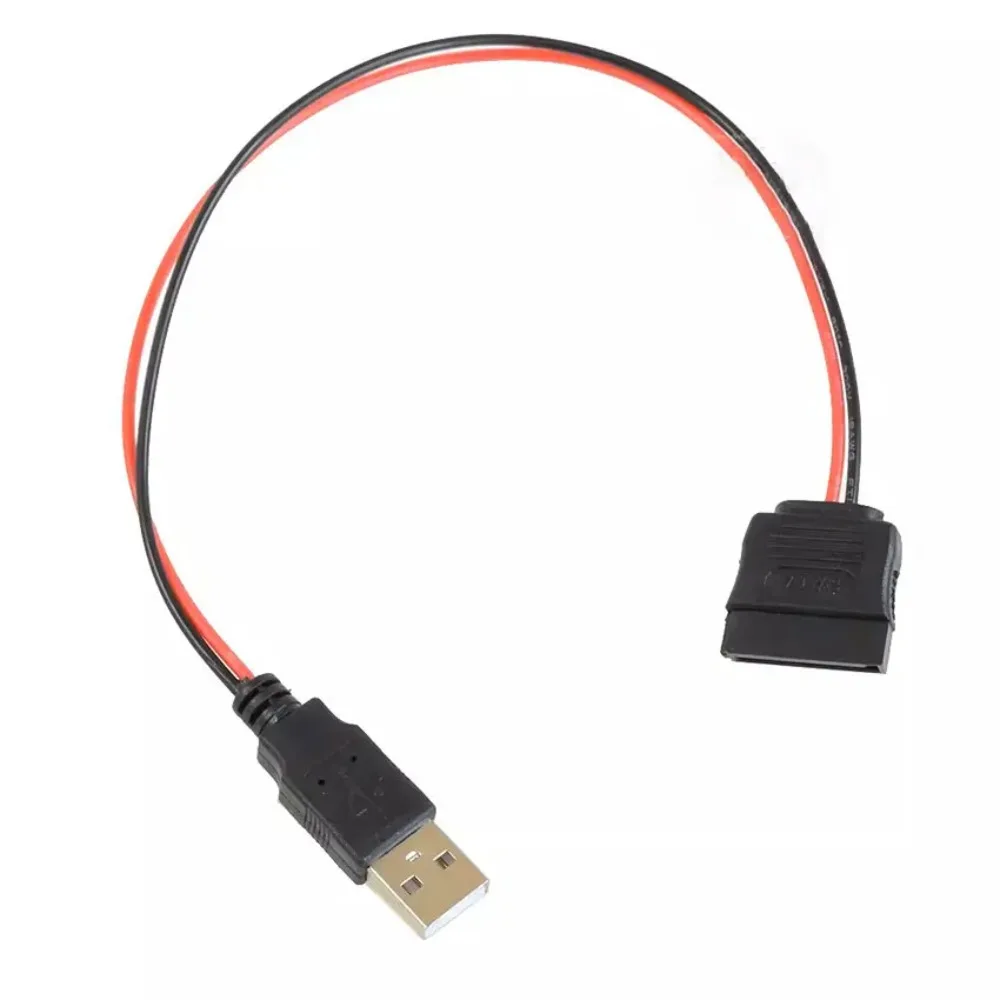 USB Male to 15Pin SATA Female Power Cable 30cm Adapter Cord USB to SATA Power Adapter for Laptop 2.5 Inch HDD/SSD