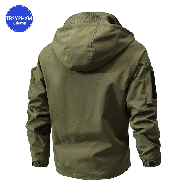 Men's Sweatshirts with Zipper Pockets Thin Solid Color Half Tracksuit Casual Outdoor Hooded Tracksuit Long Sleeves Jacket Coats