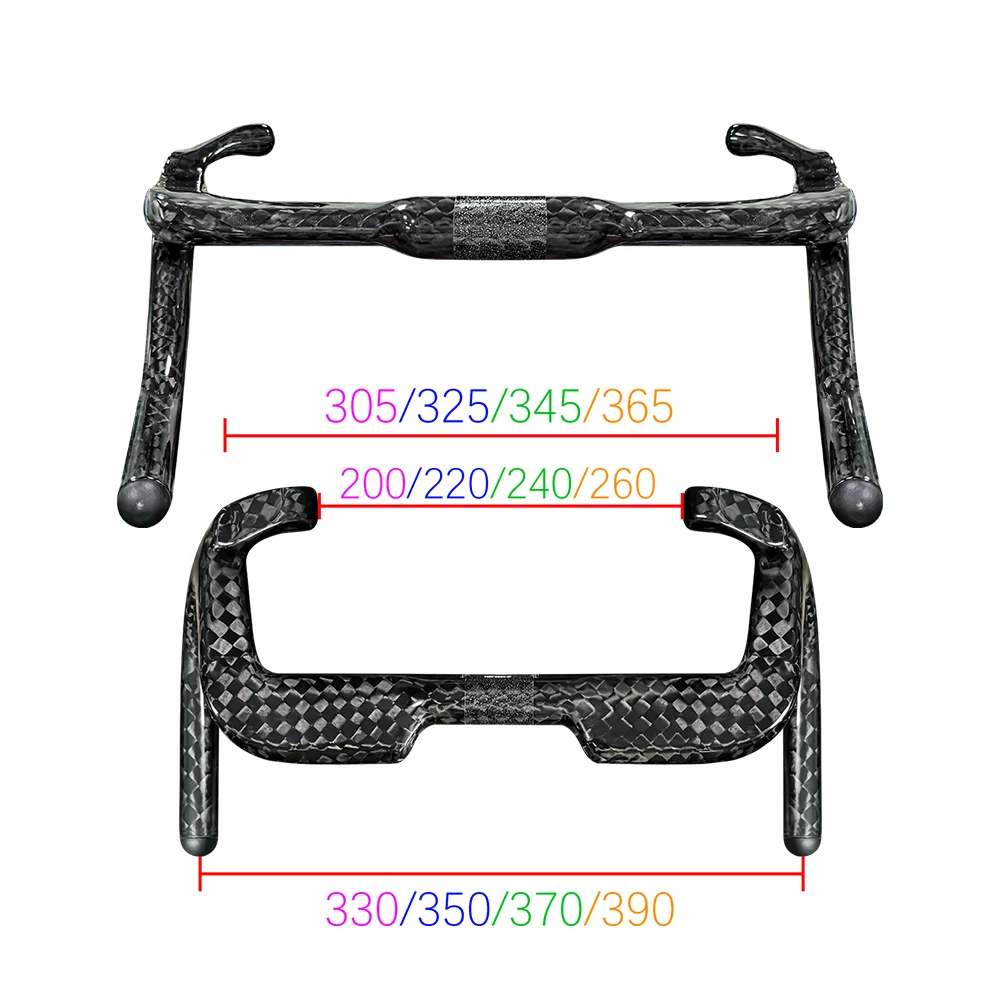 BALUGOE Carbon Fiber High Rigidity Fixed Gear Handle Track Bicycle Handlebars Short Distance Sprint 2027 UCI New Regulations