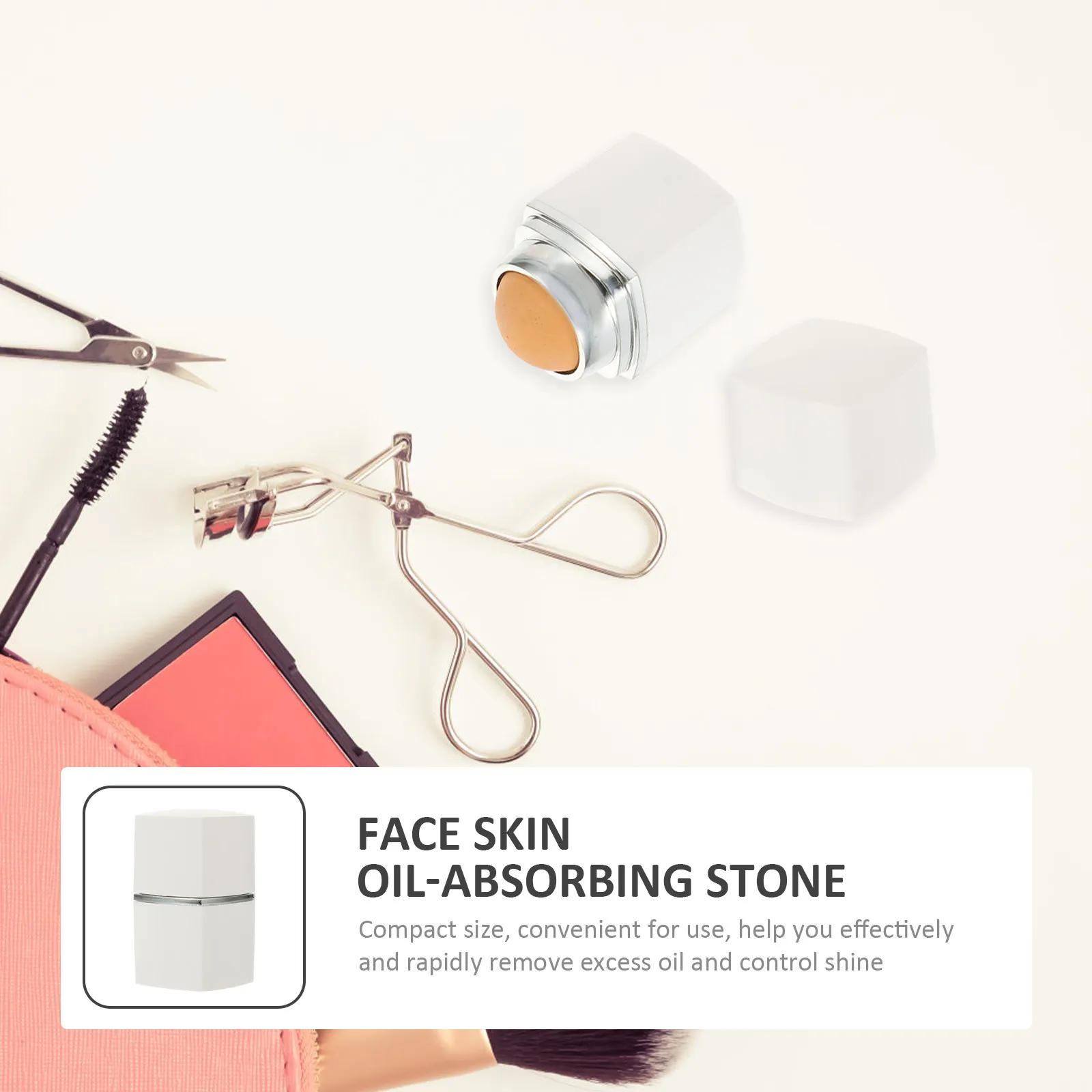 Oil-Absorbing Volcanic Stone Rolling Ball Portable Facial Skin Oil Control Roller Compact Size Easy Use Deoiling Tool for Face