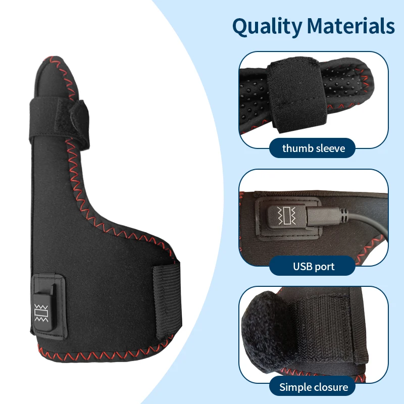 Heating Vibration Finger Massager Supports Heat Wrist Muscle Relaxation Sports Recovery Relief Pain Relieve Stress Home Working