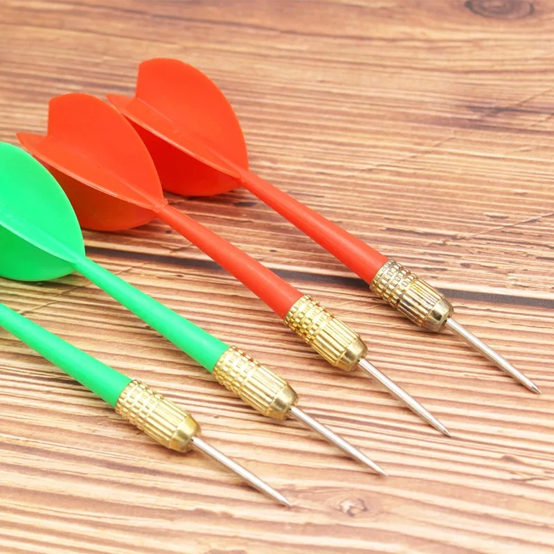 3pcs Multi-color Plastic Darts Needle Darts Balloons Common Flying Standard Needles Darts Steel Tipped Darts