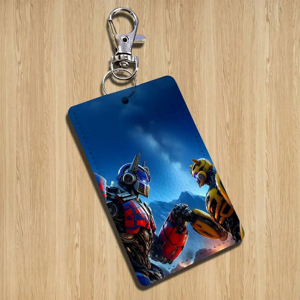 Toekomstige Transformers AutobotS Cartoon Zanger Anime Kaart Sleutelhanger Mode Hanger Tas ID Deurkaart Etui Buskaart Schattig Volwassene