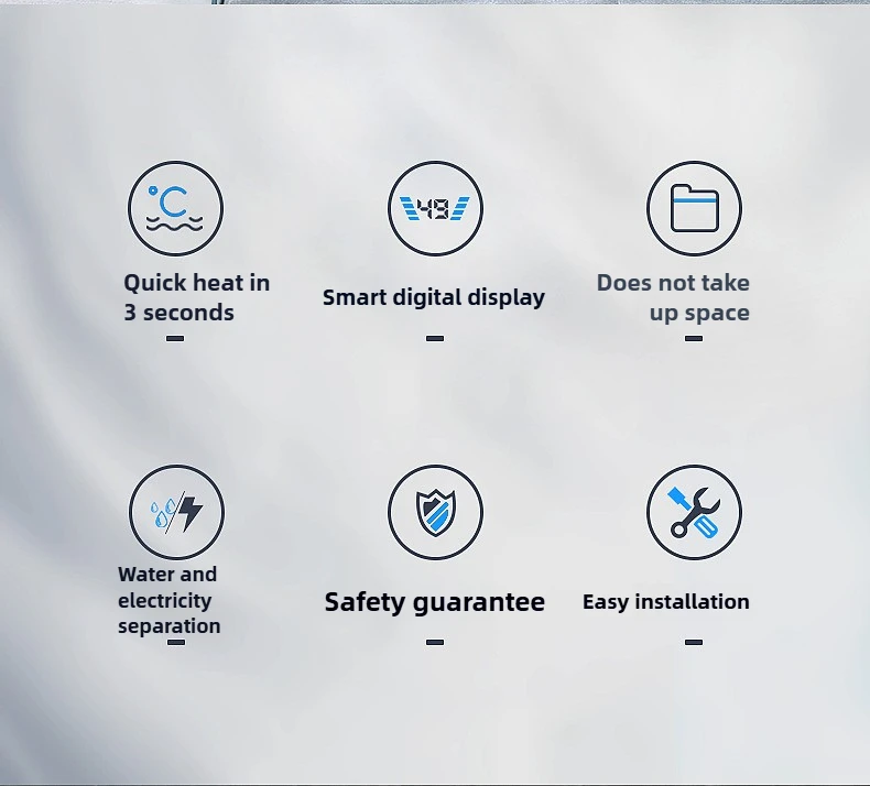 110 فولت-220 فولت دش مجموعة مع التدفئة السريعة درجة حرارة ثابتة سخان مياه كهربي فوري شاشة ديجيتال ذكية