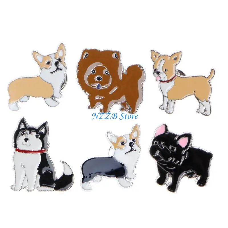 

T21F Alloy Dog Brooch New Year Gift Korean Badge Christmas Cloth Ornament