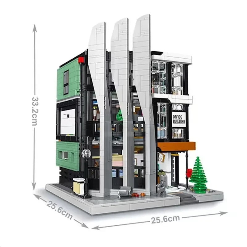 3828PCS Office Building MOC Model Building Block Set Creative Street View Modular House Assembly Bricks DIY Toys Gifts For Kids