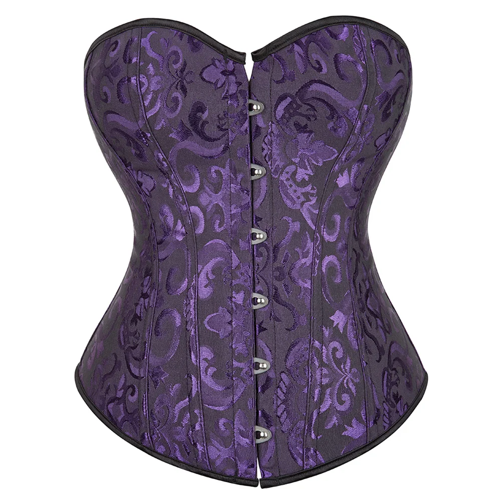 

Women Bustiers And Corsets Tops Vintage Jacquard Sexy Bridal Push Up Lingerie Body Shaper Overbust Corset Plus Size XS-7XL