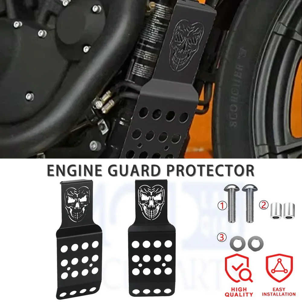 

Motorcycle Front Engine Guard Protector Lower Chin Fairing Spoiler Cover For Sportster Iron XL 883 1200 48 72 XL883 XL1200