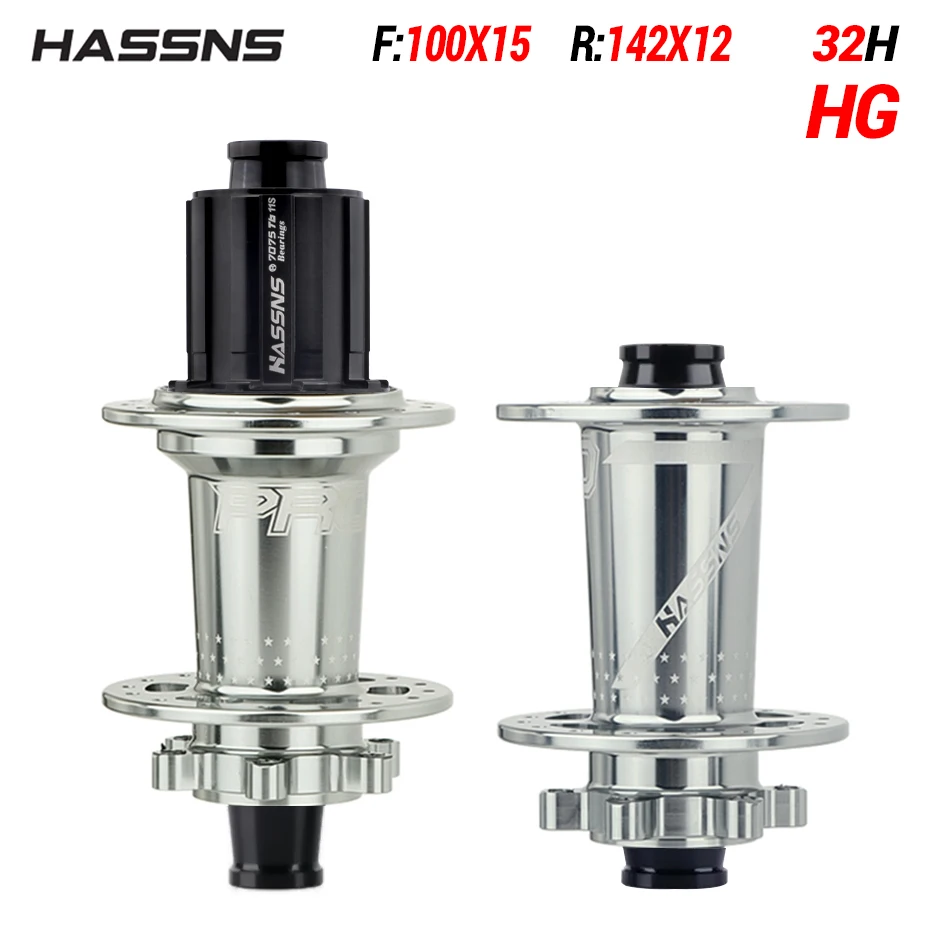 HASSNS PRO7 Fahrrad nabe 24/32 Löcher J-Bend Speichen durch Achse 12x142 hg/xd/ms 4-teiliges abgedichtetes Lager für Shimano Mountainbike Free hub