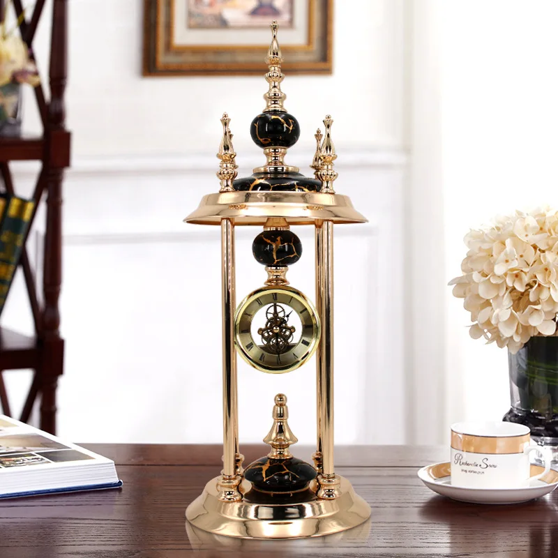 2020 New Light Luxury American Table Clock High-end Living Room Decoration Nordic Furniture Decoration Clock Floor Clock LD414