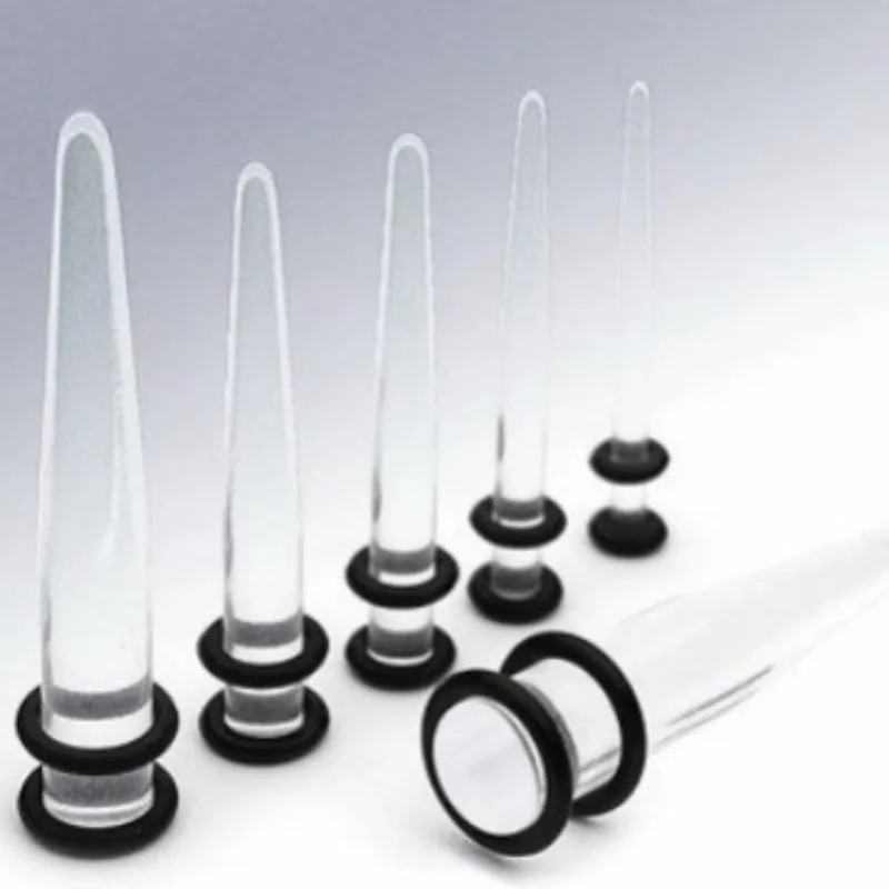 1 Pair Non-mainstream Transparent Pointed Earlobes Acrylic Ear Expansion for Ear Enlargement