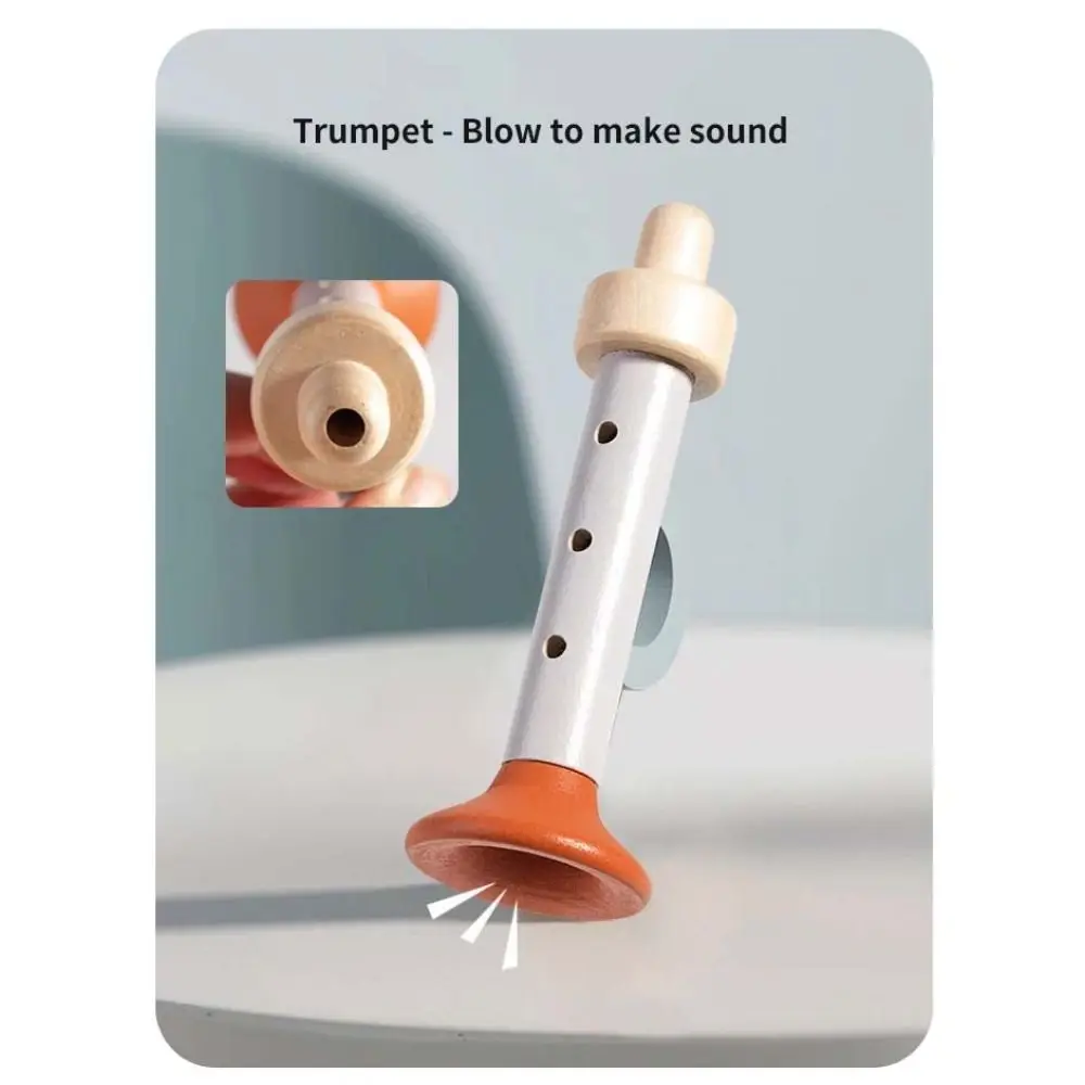 Giocattoli musicali Campana portatile per bambini Abilità motorie fini Impugnatura in legno Strumenti musicali per bambini Educazione precoce Martello da sabbia