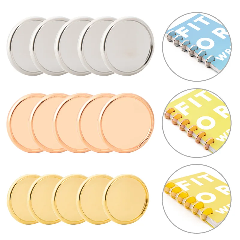 50Pcs 24/28/32/mm Mushroom Hole Loose-leaf Scrapbooking Binder Clips Binding Discs Buckle Binding Ring Diary Notebook Disc