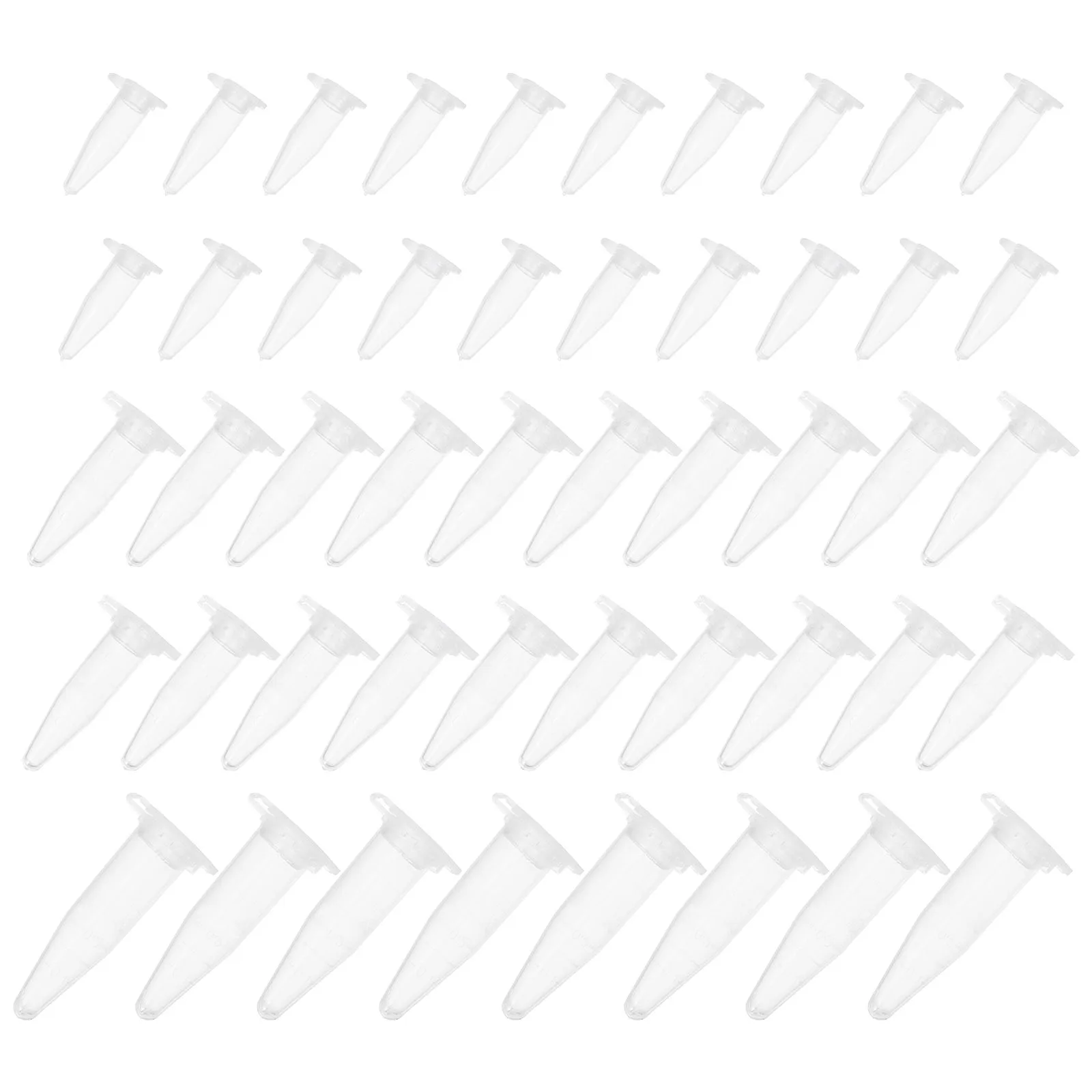 

2500 Pcs Tube Seed Flask Tubes Graduated with Press Cover Conical Bottles Calibration Plastic Pipe