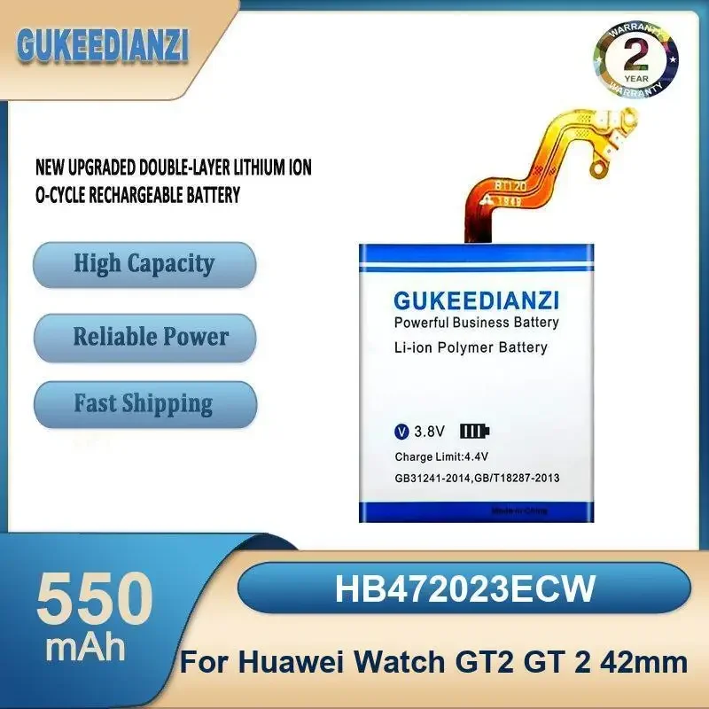 

HB472023ECW 550mAh High Capacity Watch Battery For Huawei Watch GT2 GT 2 42mm