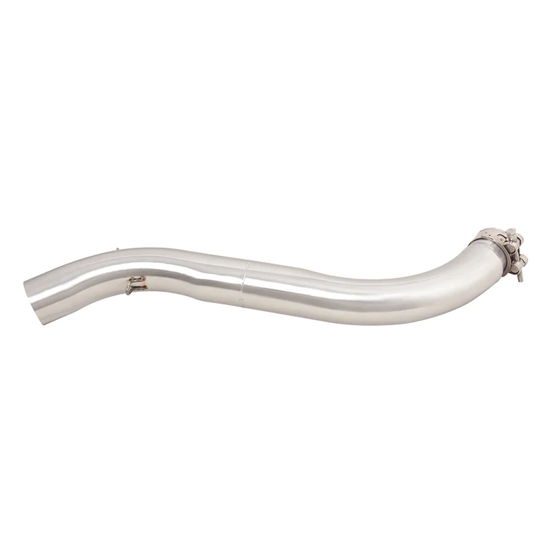 For VOGE DS525X 2023-2024 Mid Pipe Link Tube Stainless Steel Motorcycle Exhaust Connect Mufflers Silencer White Baffles