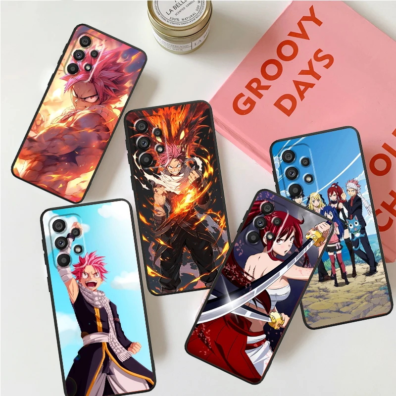 Fairy Tail Anime Movie Cool For Samsung Note 20 10 Ultra Plus A31 A14 A12 A70 A34 A25 A04 A05 A15 A24 5G Black Funda Phone Case