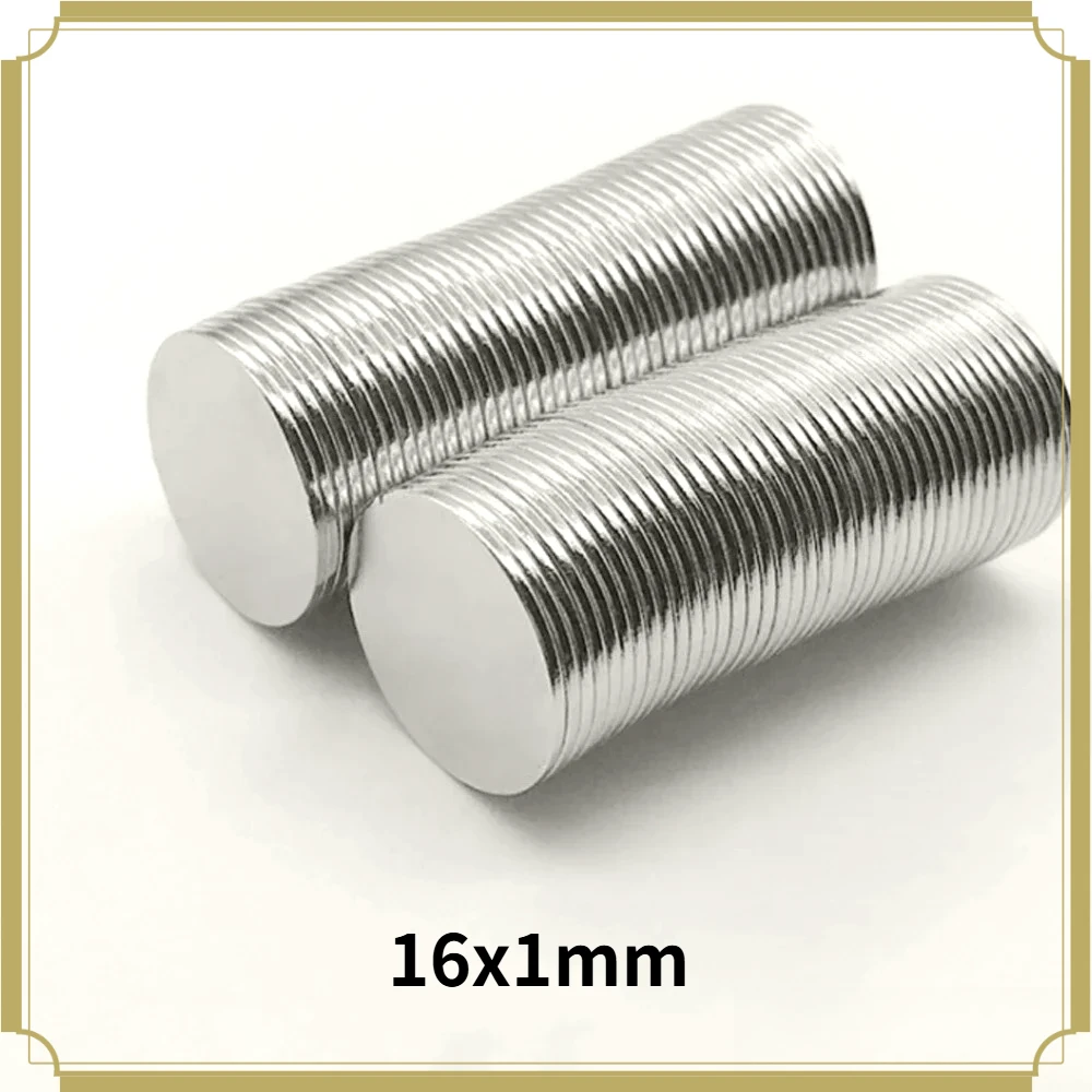 

16x1mm Thin Strong Round Neodymium Magnet 16*1mm Powerful Strong Magnetic Magnets For DIY Building Scientific Craft 16*1 16x1