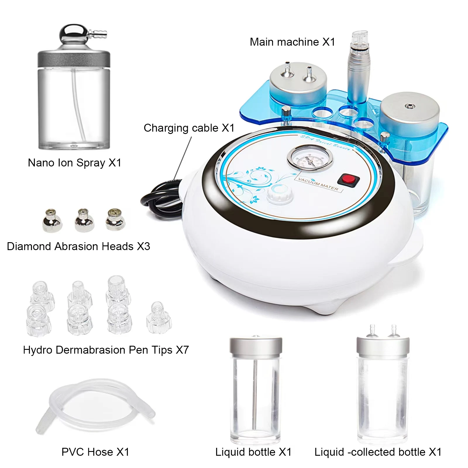 Hydra Dermabrasion Facial Machine Microdermabrasion Wrinkle Remover Aqua Peel Deep Cleaning Skin Tightening Device for Beauty Tr view 2